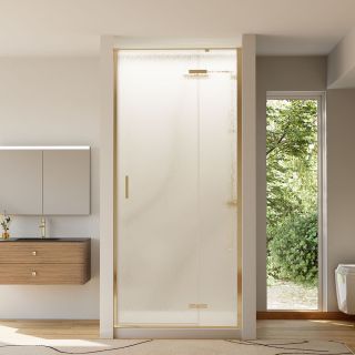 Душевая дверь Veconi Vianno VN-73RG/R, 1000x1950, Золото брашинг, стекло дождь